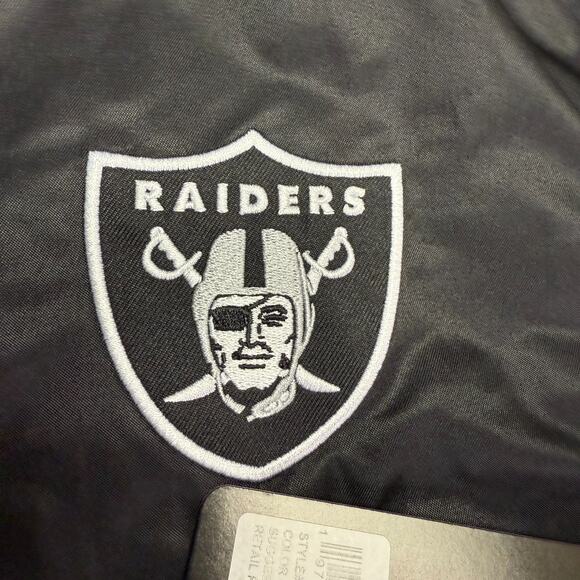 NFL Las Vegas Raiders Bomber Jacket Button up Coat Youth M (10-12) MSRP $130 - Picture 4 of 10